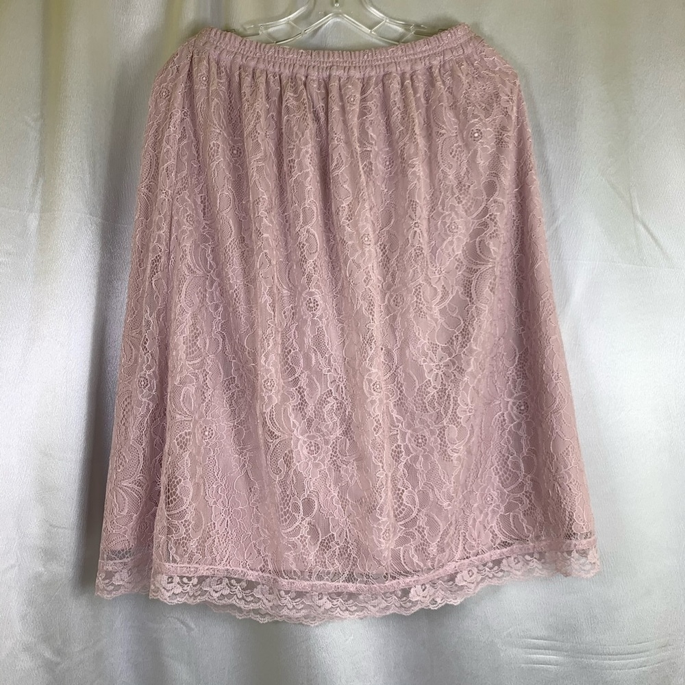 Loft Lace Skirt Dusty Rose (Pink) Size Small New